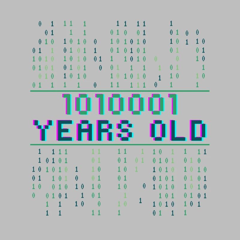 81. Geburtstag 81 Jahre alt Binärcode Coder