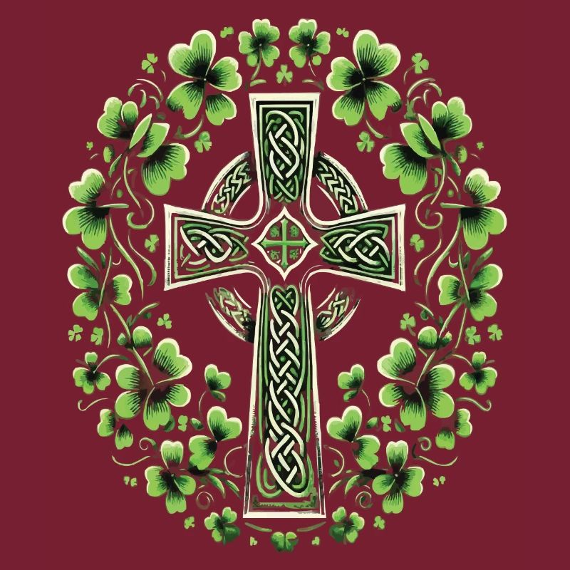 Grünes Irisches Kreutz St Patricks Day Design