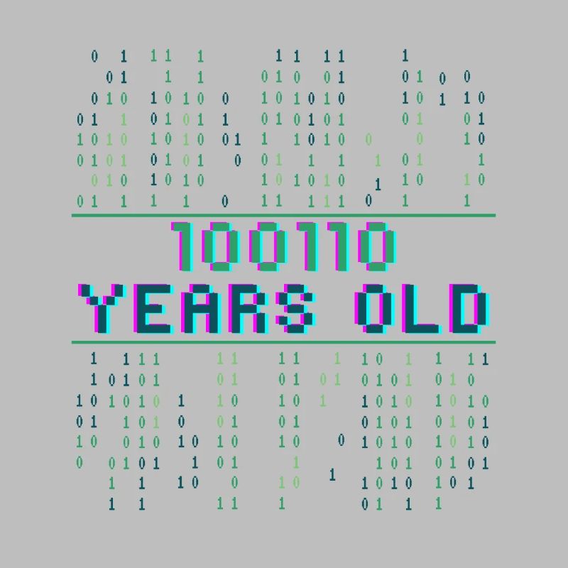 38. Geburtstag 38 Jahre alt Binärcode Coder