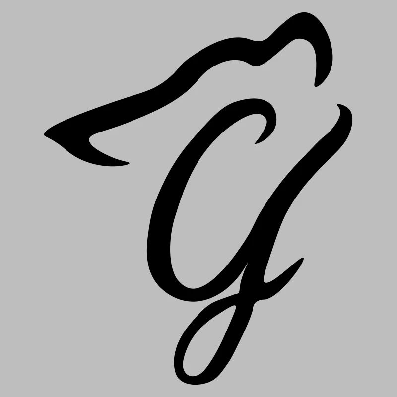 Heulender Wolf mit Gv-Inschrift