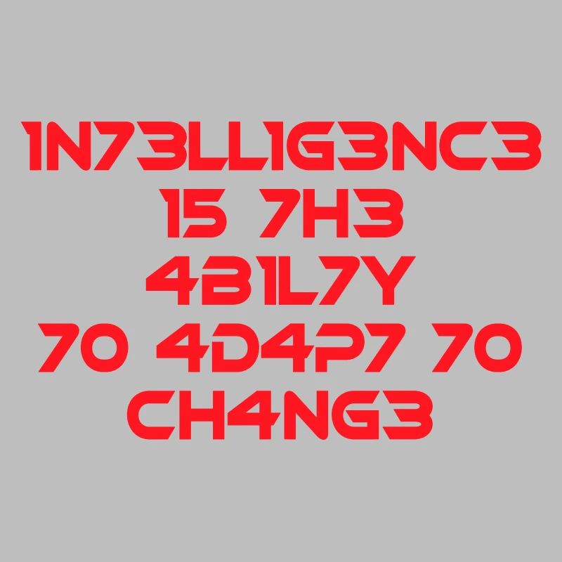 L’intelligence est la compétence Cool Dire Math