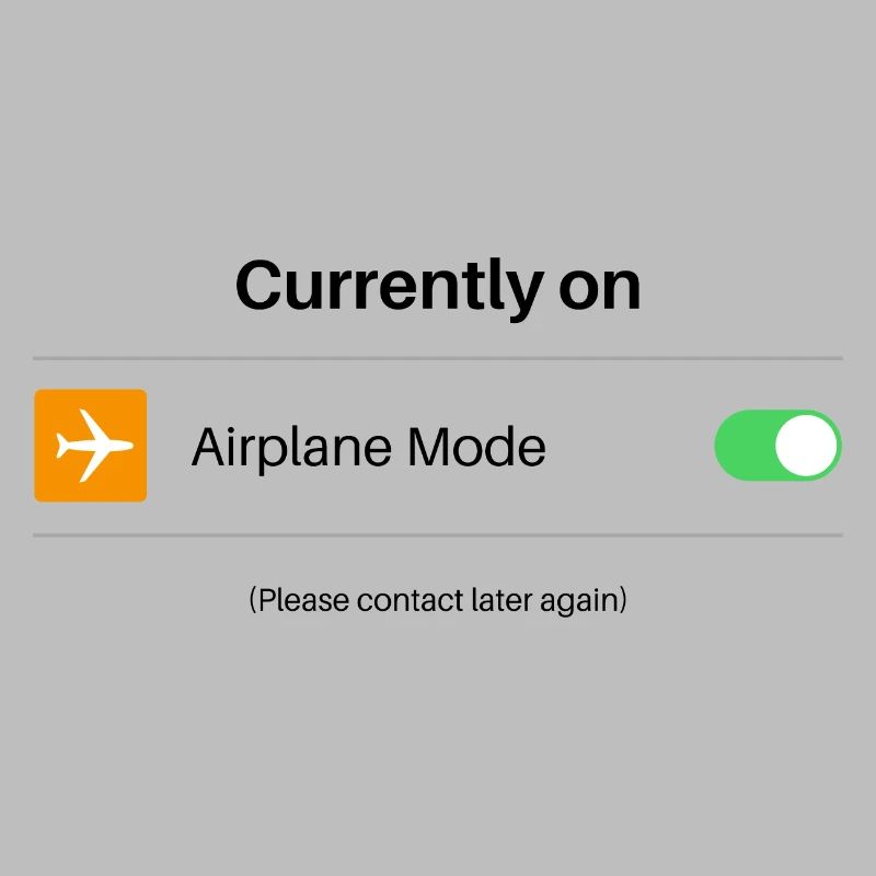 Im Flugmodus