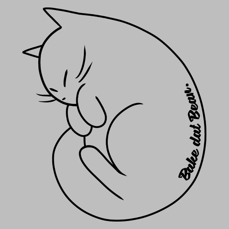 Bake dat Bean | Mignon chat recroquevillé