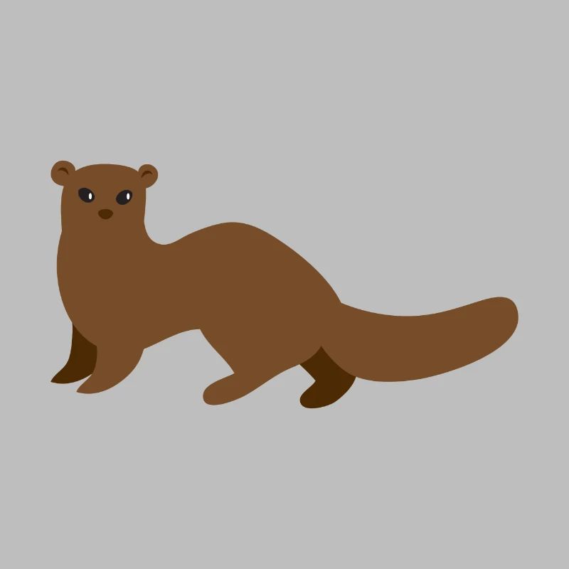 Brauner Mungo Wiesel oder Hermelin