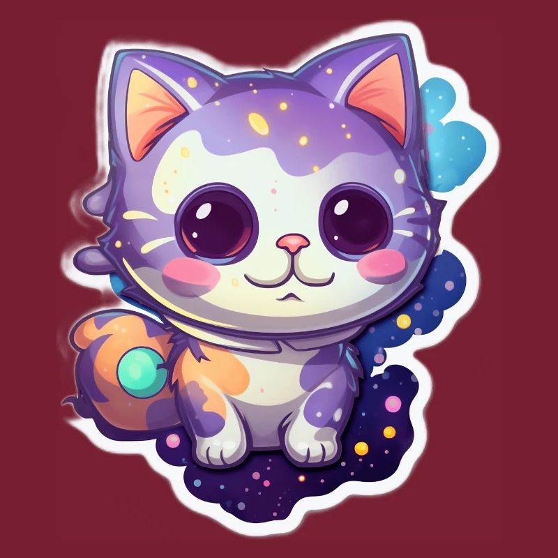 Un mignon petit chat volant dans l’espace