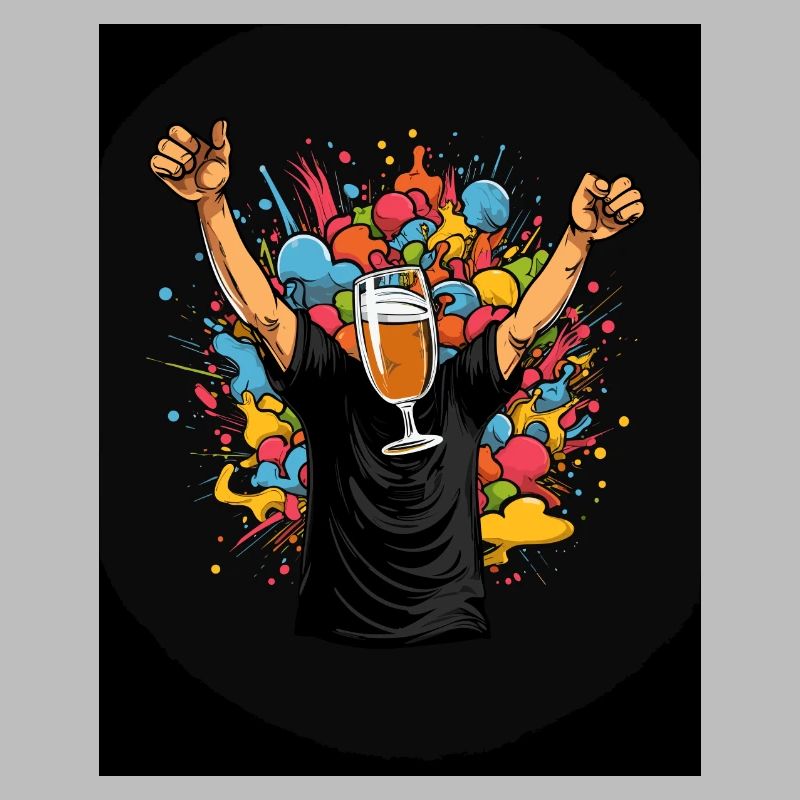 Bunter Bierkopf