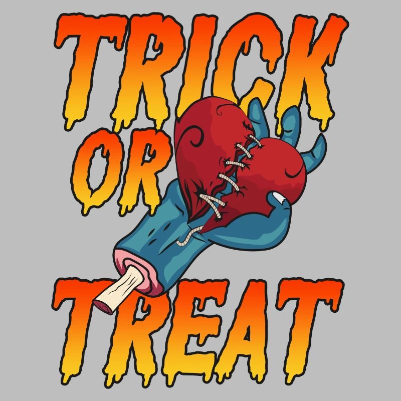 Halloween Trick or Treat Süßes oder Saures Herz