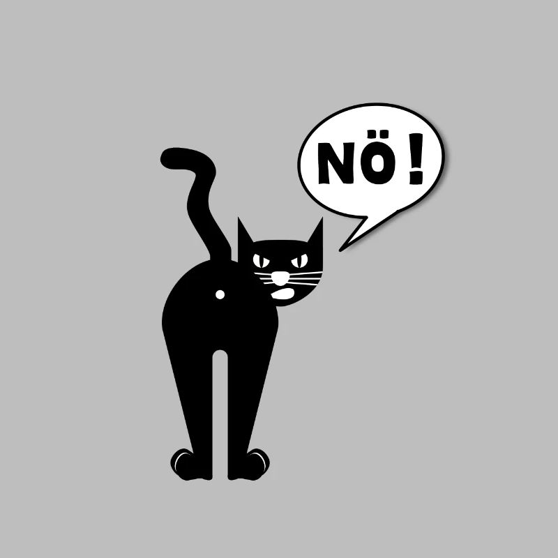 Statement Katze Nö! - Lustiges Kein Bock Geschenk