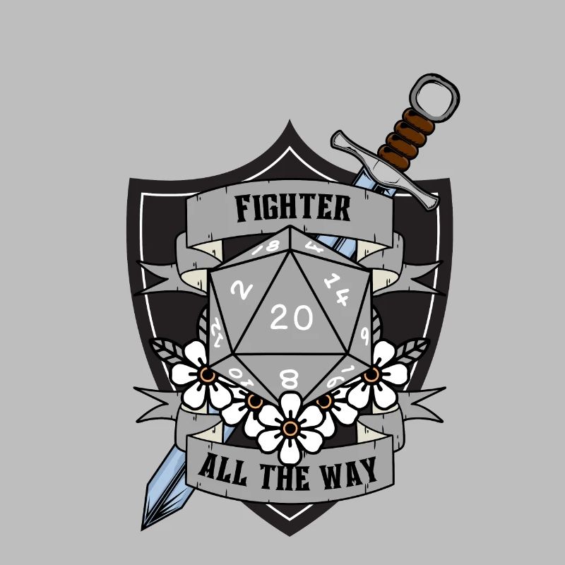 Fighter All The Way Version 2 Gris