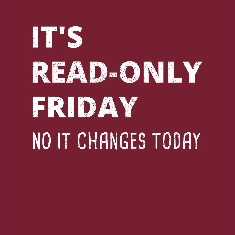Read-only Friday IT-Administrator admin cadeau