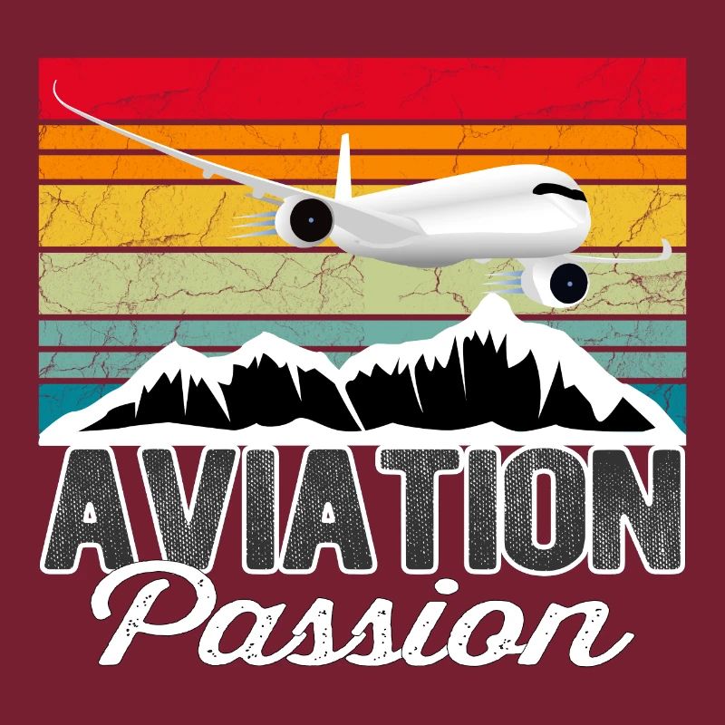 Aviation Passion Sunset - Vintage Geschenk Pilot