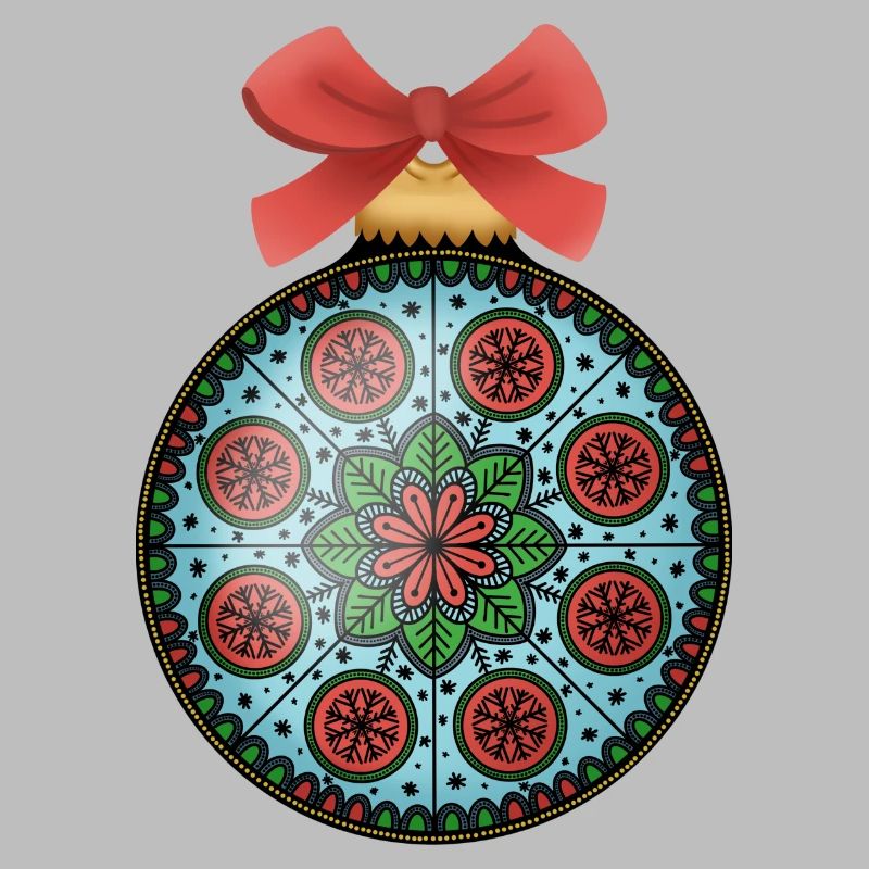 Weihnachtskugel Mandala