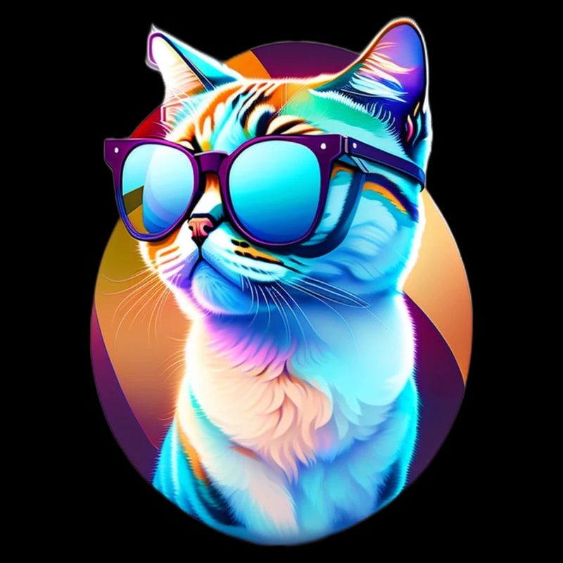 Chat à lunettes