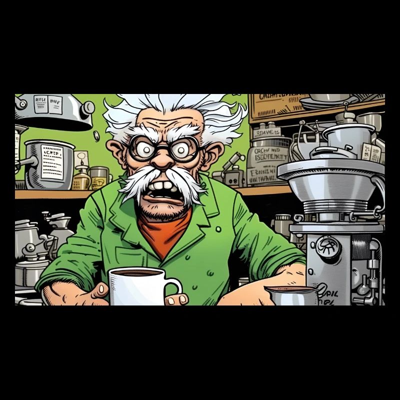 Coffee Addict Nerd Comic Anime