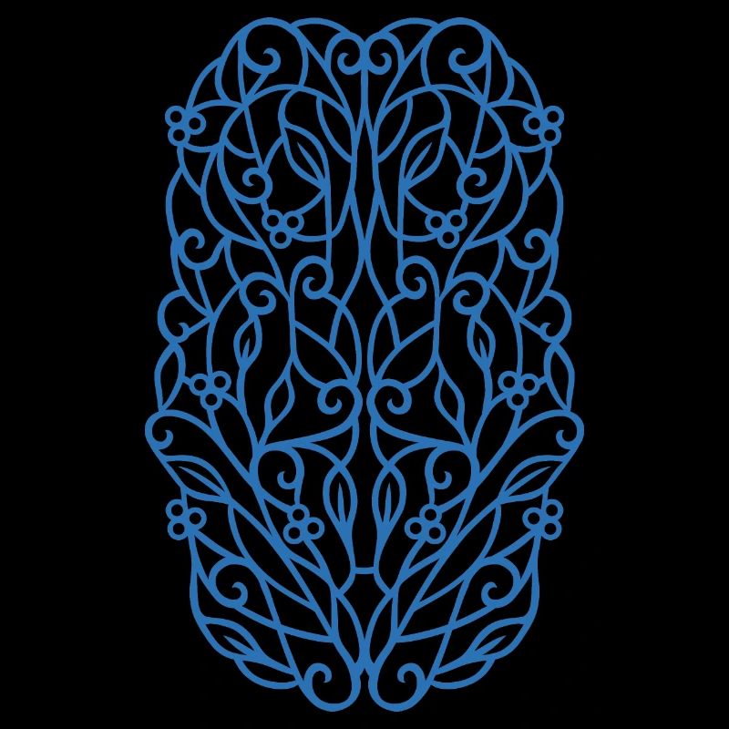 Blue stylish ornamental element