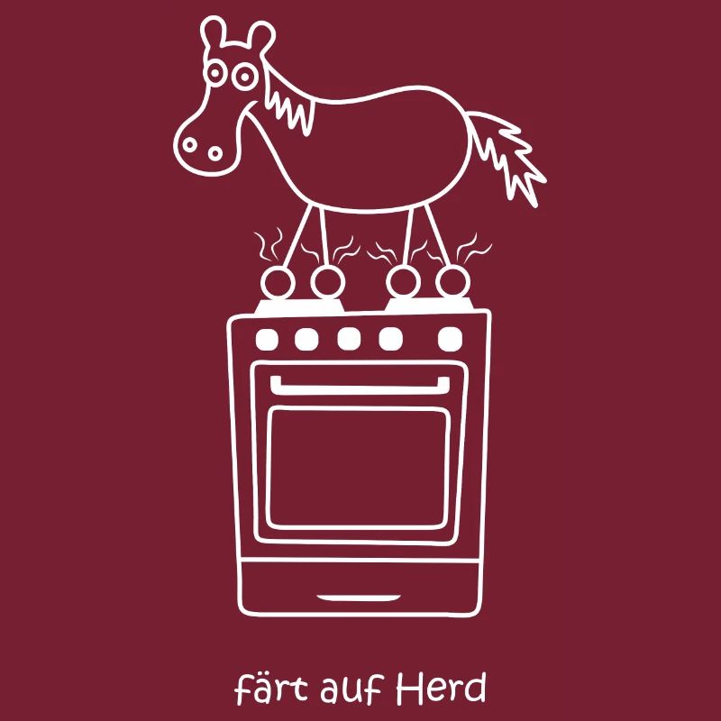 färt auf Herd, Pferd mit Rädern auf Herd