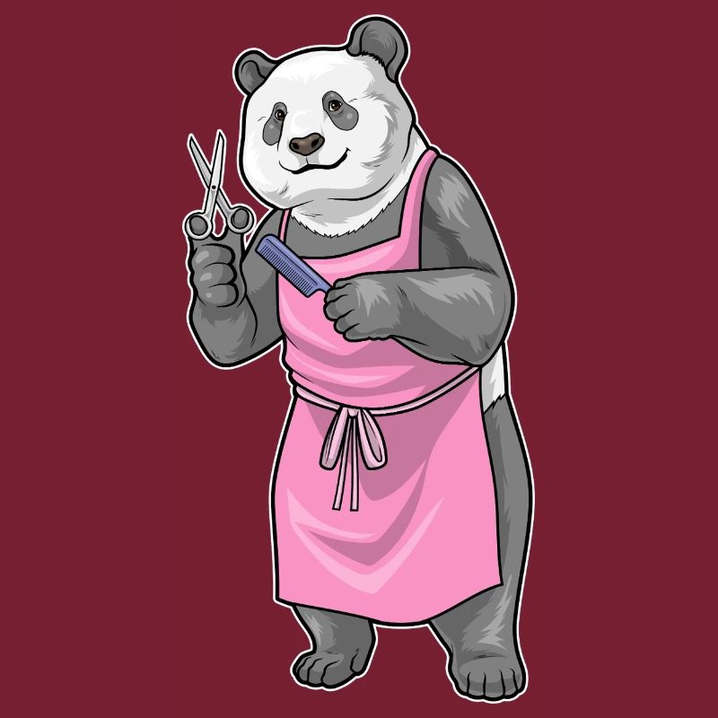 Panda Coiffe Ciseaux Peigne