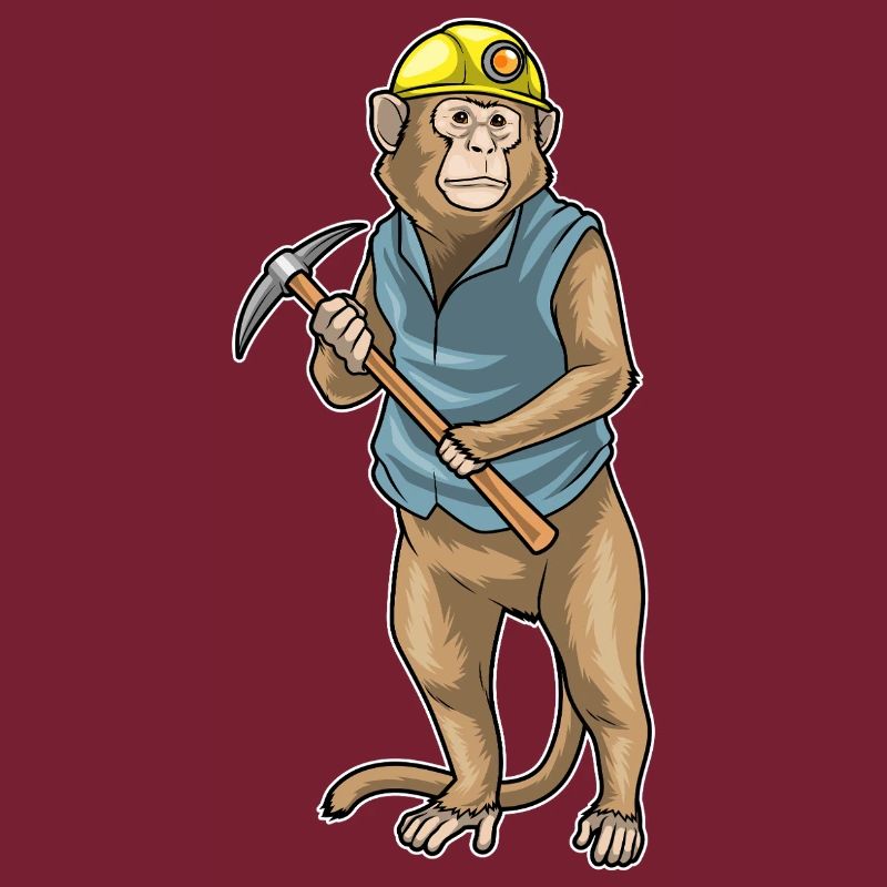 Monkey Miner Pioche Exploitation minière