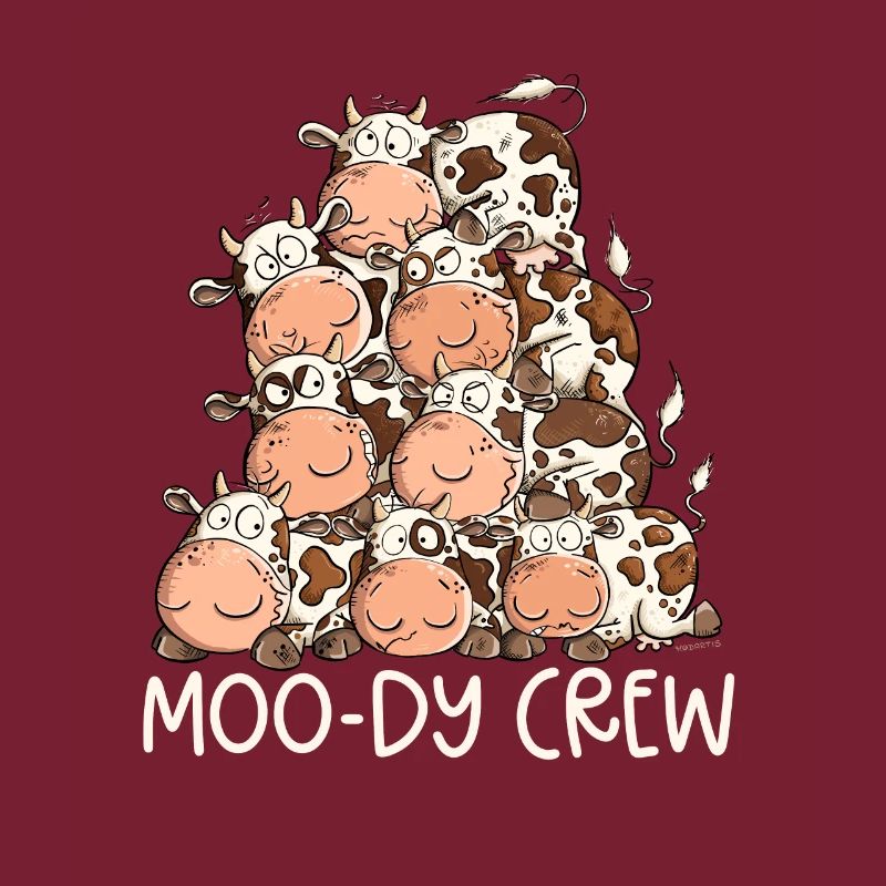 Drôle de vache pile I moo-dy Crew vache jeu de mots
