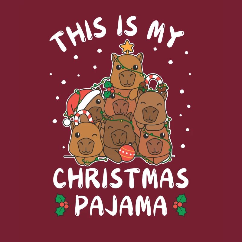 Pyjama de Noël Capybara de Noël