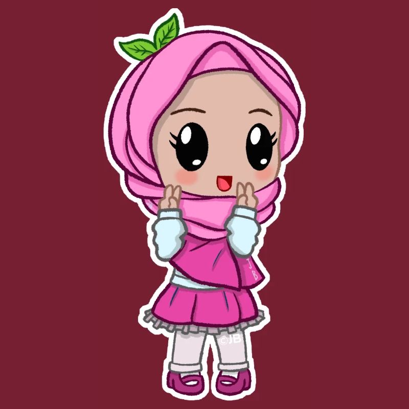 Süßes Mädchen in rosa Hijab