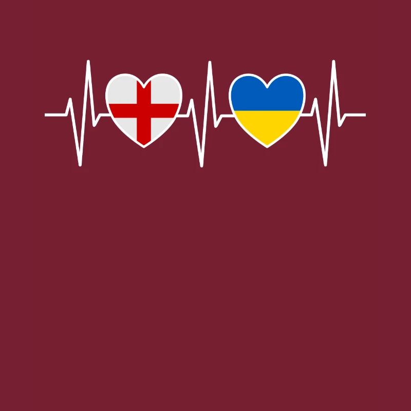 Drapeaux ukrainiens de l’Angleterre et de l’Ukraine