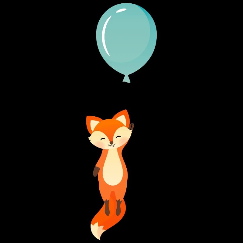 Fuchs Fliegt Luftballon Schlaufuchs Einschulung