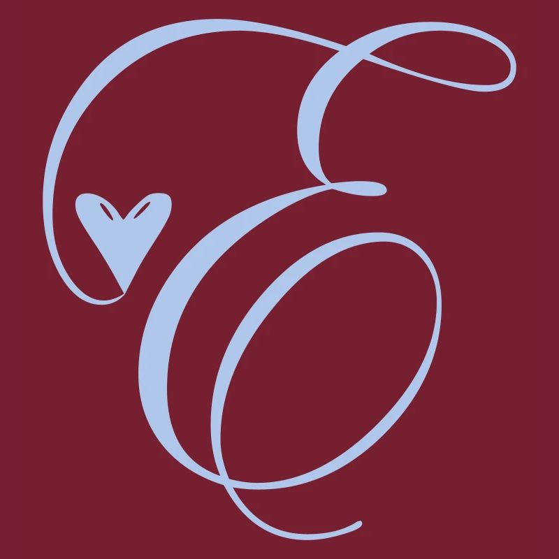 Monogram E Heart Vine