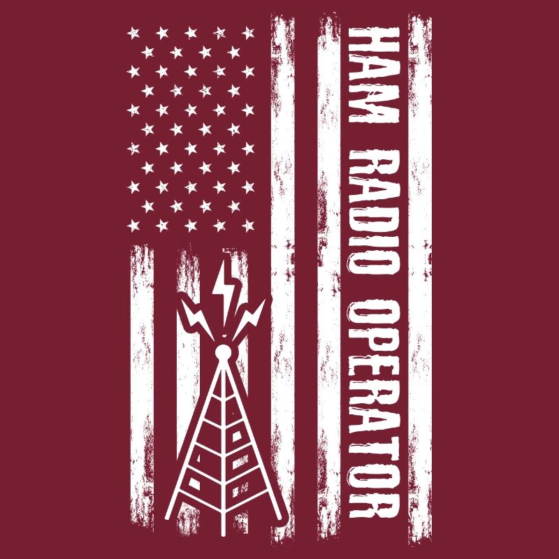 Patriotic Ham Radio Operator Morse Coding A Ham