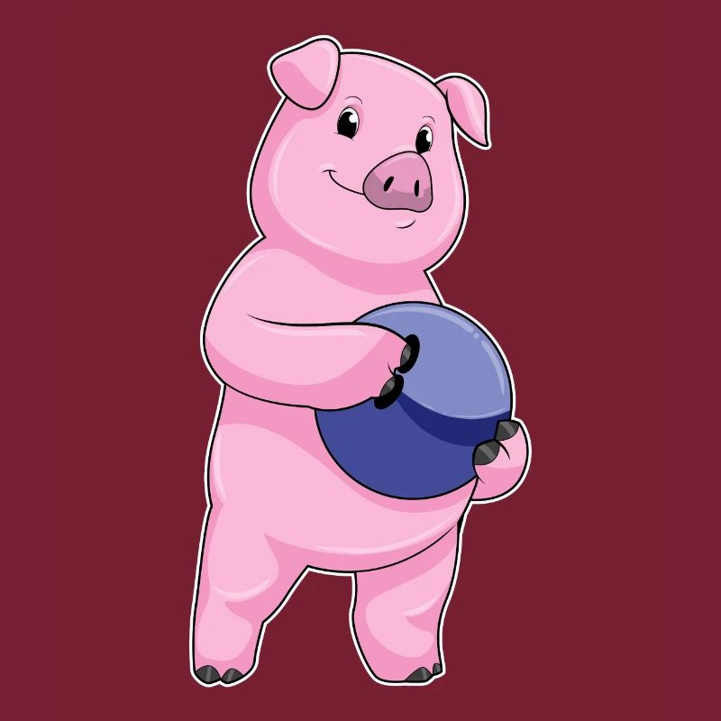 Boule de bowling cochon