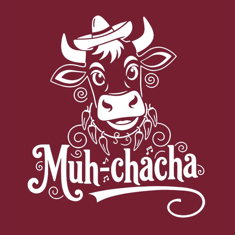 Muh-ChaCha Kuh mit Schnörkeln