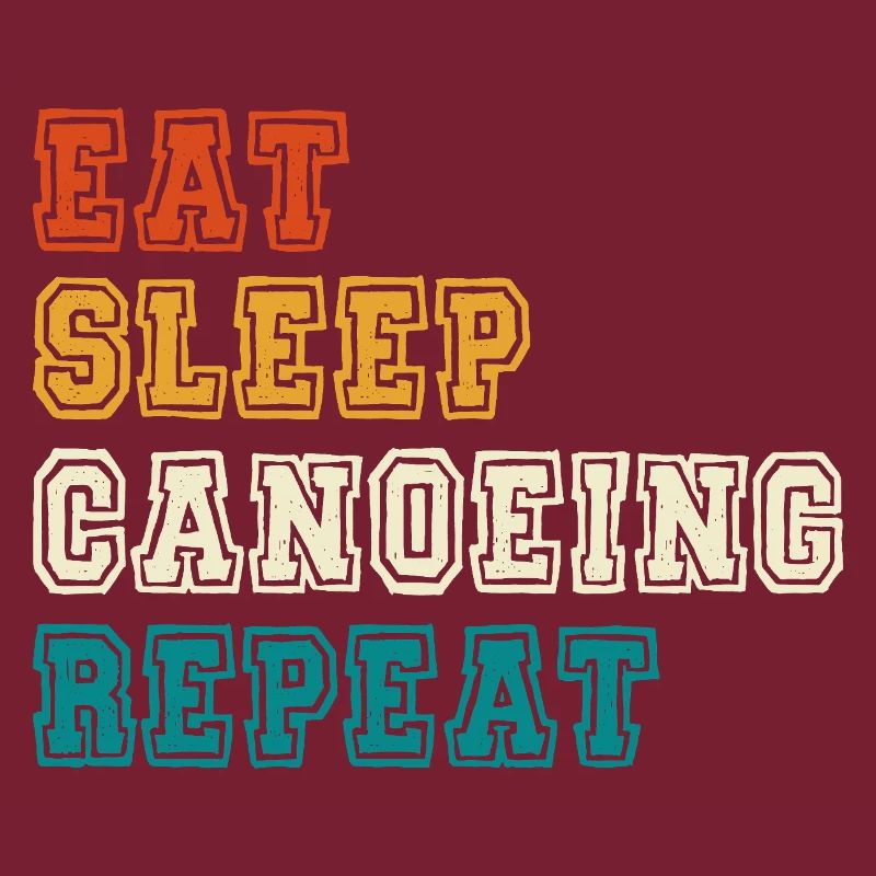 Manger dormir canoë répéter Bloc de couleur