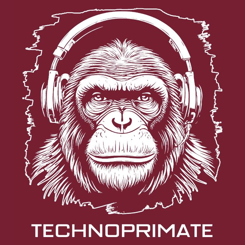 Techno Primate Casque Ape Art #6 Blanc