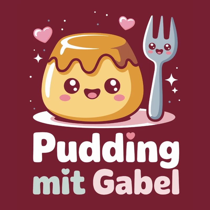 Pudding with fork