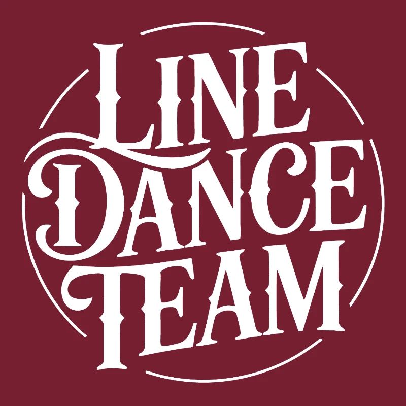 Line Dance Team Logo Emblem