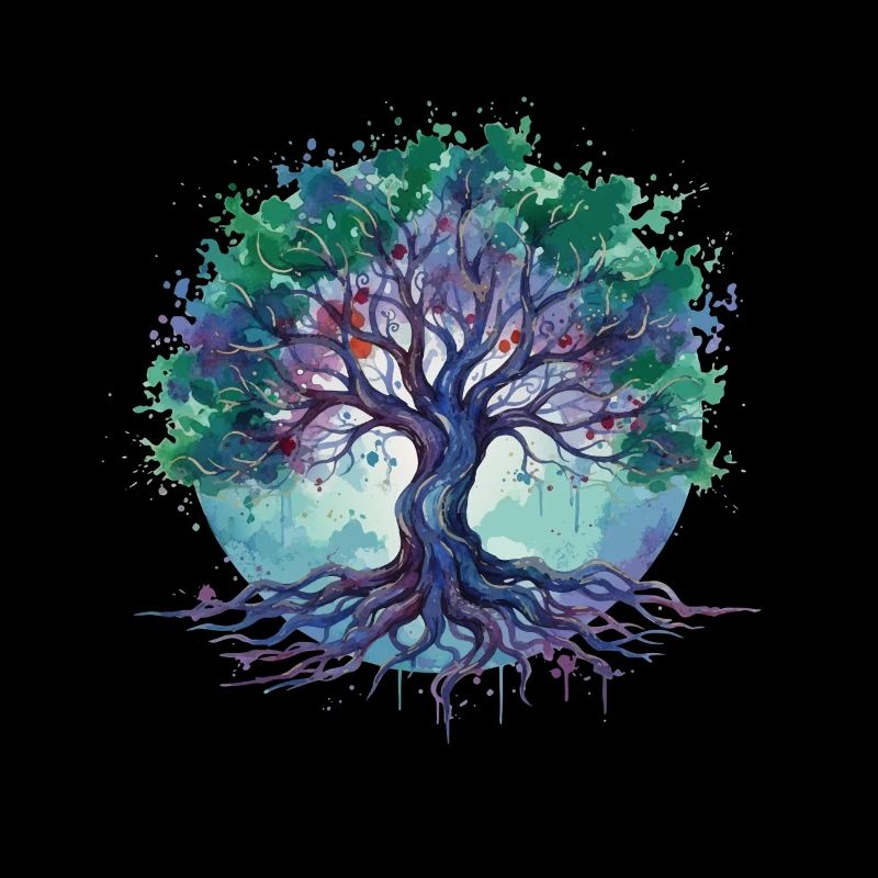 Aquarell Baum des Lebens