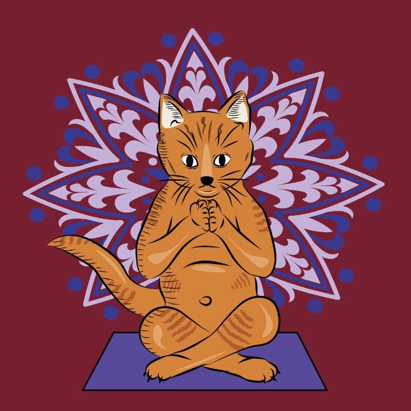 Meditative Katzen-Mandala