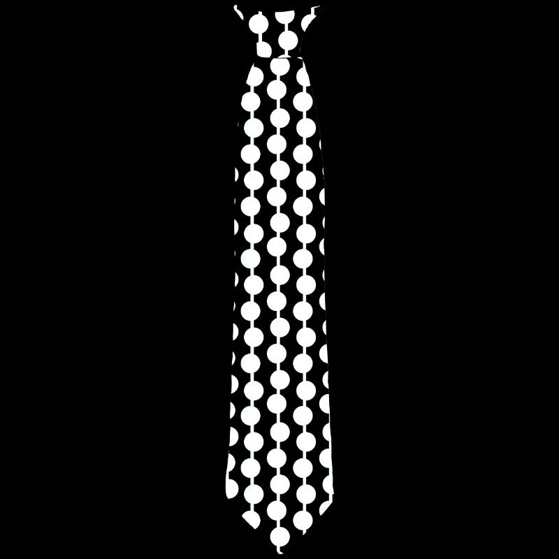 Krawatte Dots - Punkte schwarz weiss Muster -