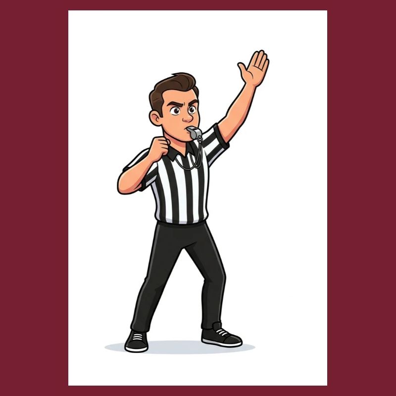 Sifflet de dessin animé de l’arbitre