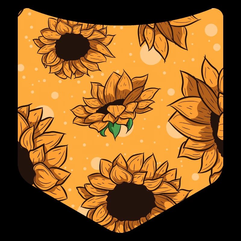 Garten Blumen Geschenk Brusttasche Sonnenblume