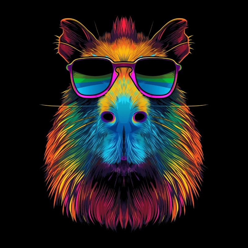 Capybara Capibara Lunettes de soleil Pop Art