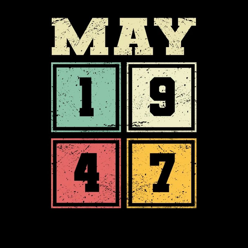 77th Birthday May Vintage 1947 Gift Idea