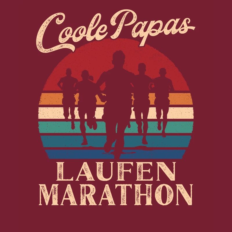 Cool Dads Run Marathon Retro Dad Gift