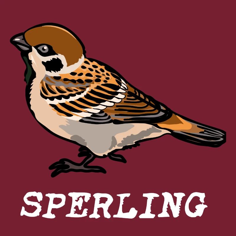 Sperling mit Name hell