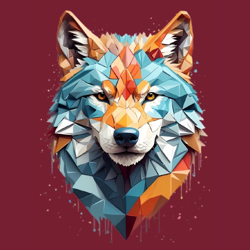 Geometric Wolf Head
