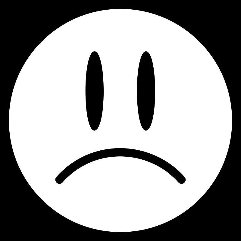 a sad face