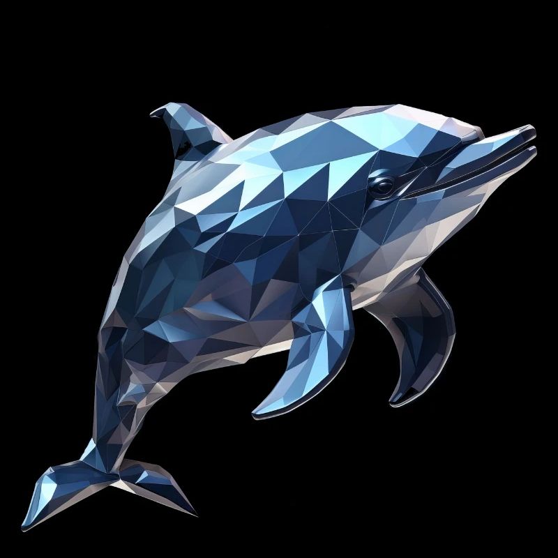 Geometric Style Dolphin