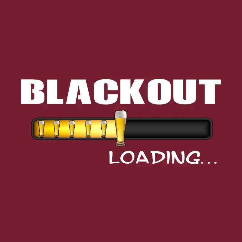 Blackout loading lustige Geschenkidee Bierglas