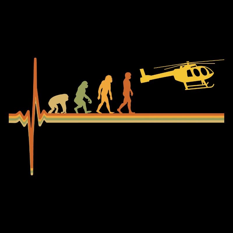 Hubschrauber Pilot EKG Herzschlag Evolution