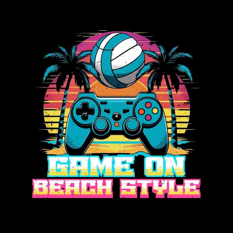 Jeu de beach-volley sur le style de plage